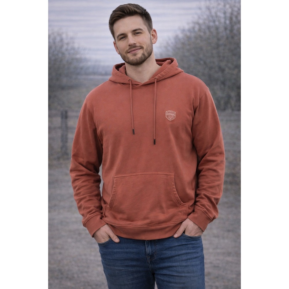 PETER MILLAR Hoodie Casual Luxury Pullover Orange Size M